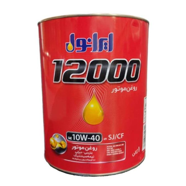 روغن موتور ایرانول مدل 12000 10W40SJ