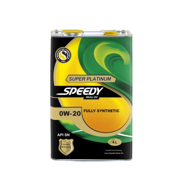 روغن موتور اسپیدی مدل سوپر پلاتینیوم 0W-20 SN حجم ۴ لیتر